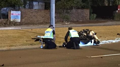 The street was shut down for several hours while the Major Crash Squad investigated. . Motorbike accident perth today